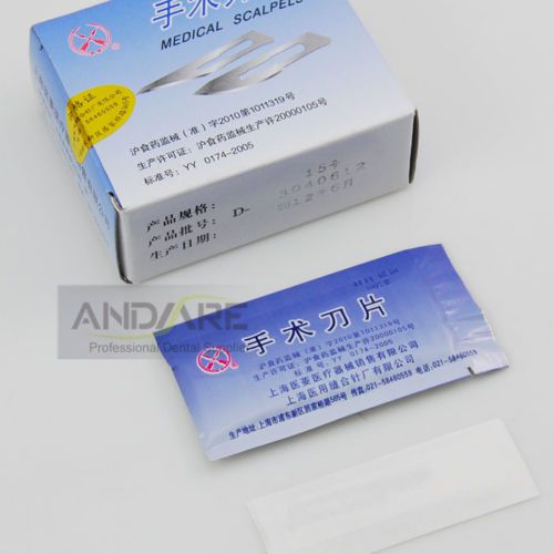 100 PCS New Smedent SCALPEL BLADES # 15 SURGICAL DENTAL MEDICAL