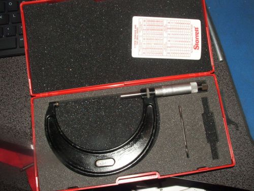 STARRETT #436 3-4 INCH MICROMETER IN CASE