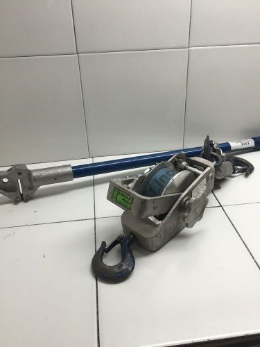 Lincoln hoist 2 ton lug-all web strap ratchet hoist winch come-along 4w12 for sale