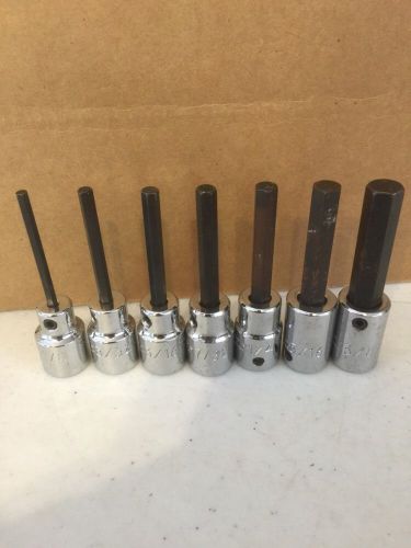 PROTO - 7 Piece 3/8 drive Allen wrench sockets set