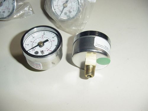 NEW AIR PRESSURE GAUGE 1&#034; 1/2&#034; NPT 0-60 PSI