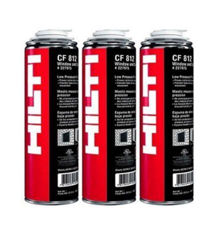 HILTI CF 812 WINDOW &amp; DOOR FOAM (3 CAN), BEST INSULATION, FAST SHIP Exp 3-17