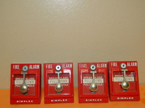 4x SIMPLEX 4251-30 FIRE ALARM PULL STATIONS