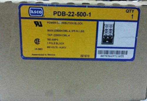 Ilsco pdb-22-500-1 power distribution block for sale