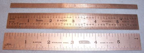 Sears Craftsman 6&#034; 9-40136 &amp; 9-4006 + General 444 Gage Machinist Die Maker Rules