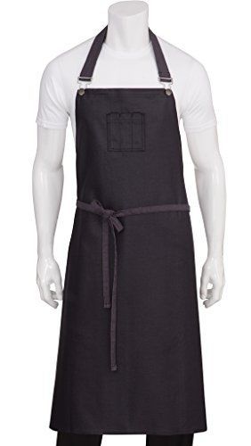 Chef Works ABCWT001-PUB-0 Wet Look Chef&#039;s Bib Apron, Purple/Black