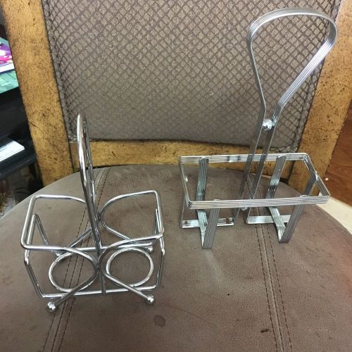 Set Of 2 Metal Condiment Holders.