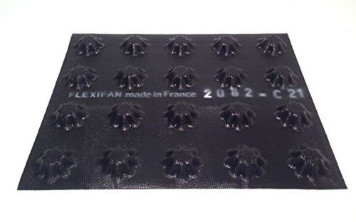 Sasa Demarle FP 02082 Fluted Tartlet Molds Flexipan, 20 Cavities, 18&#034; Length,