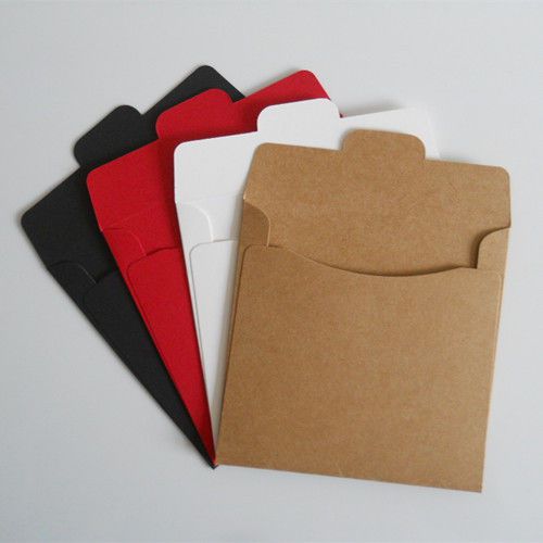 20X Kraft Paper CD DVD CDR Sleeve Flap Envelope New Disc CD Case CD Packing Bag