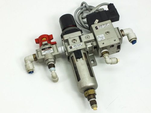 SMC Pneumatic VHS3500 Lockout NAW3000 Regulator NAV3000 Valve