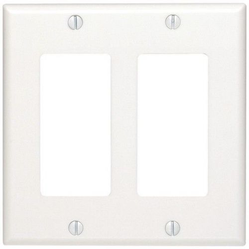 Union 80409W Residential Grade Decor Wall Plates Dual Gang White