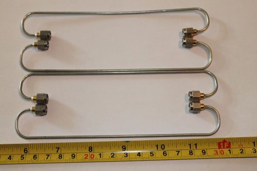 4 Semi Rigid low loss Coax 0.86&#034; OD with SMA plug connectors 9-10&#034; long