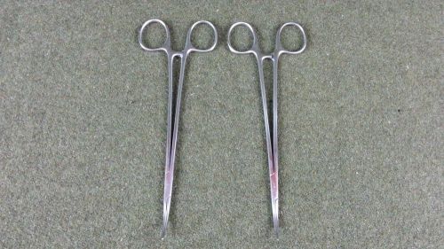 Miltex Hemostatic Adson Forceps crvd 7.25&#034;LG fine distal tip 1.25&#034; jaw lg crs