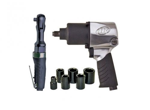 BRAND NEW! Ingersoll Rand 2317G Edge Series Air Impactool and Ratchet Kit, Black