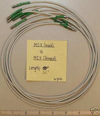 (6) MCX(Male) to MCX(Female) 26&#034; Cables
