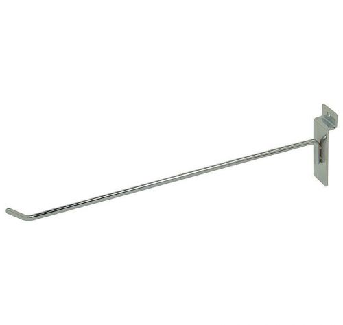 New Chrome Slatwall Slat-grid Heavy-duty 12&#034; Inch Display Peg Hooks Lot Of 100