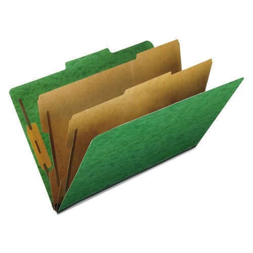 Pendaflex six-section colored classification folders, legal, green, 10/box for sale