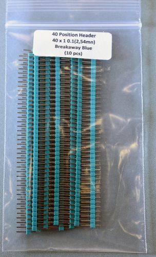 10 pcs    40 POS 40 x 1   0.1(2.54mm) Breakaway Blue Header