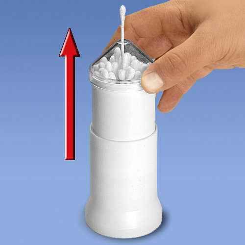 QTip Pop Up Dispenser (cotton swabs)