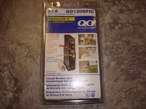 Square d qo qwik-gard 20 amp single-pole gfci circuit breaker for sale