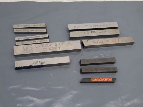 Lot of 12 Lathe Tool Bits  Machinist Cutting Tools NEW Unused 1/2-1/4