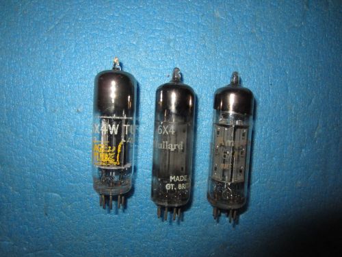 Lot of 3 Premium 6X4 EZ90 6X4W Tubes - Mullard Amperex Tung Sol - Hickok Tested