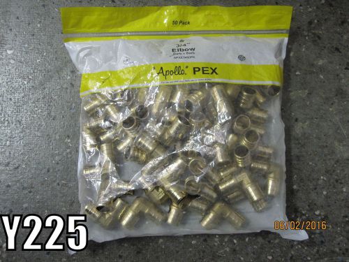 50 QTY 3/4&#034; Apollo PEX Barb Elbows Brass Crimp Fittings