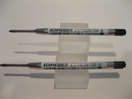 2 SCHNEIDER 735 BALLPOINT REFILL- BLACK BROAD-