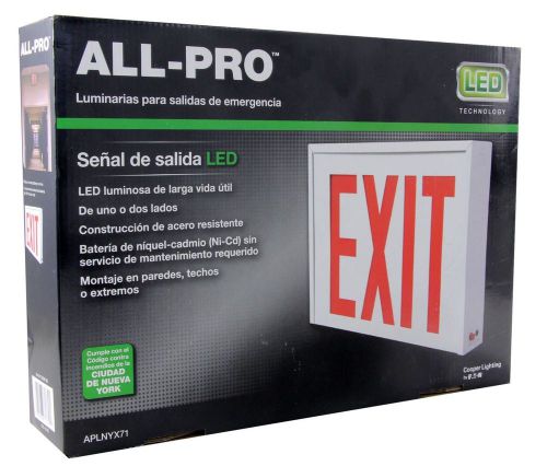All-pro ap series red led hardwired exit light for sale