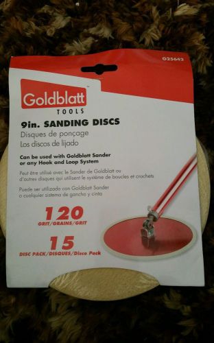 GOLDBLATT, 120-Grit, 9-In., 15-Pk.