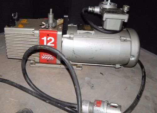 EDWARDS 12 TWO-STAGE VACUUM PUMP MODEL # ETM-12 (#1648)