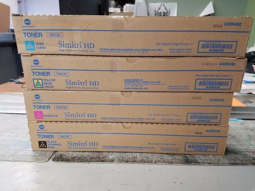 Konica Minolta TN512K Toner CMYK Full Color Set NEW, SEALED