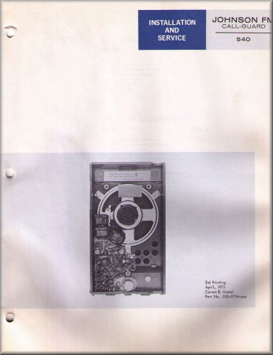 Johnson Service Manual CALL GUARD 540