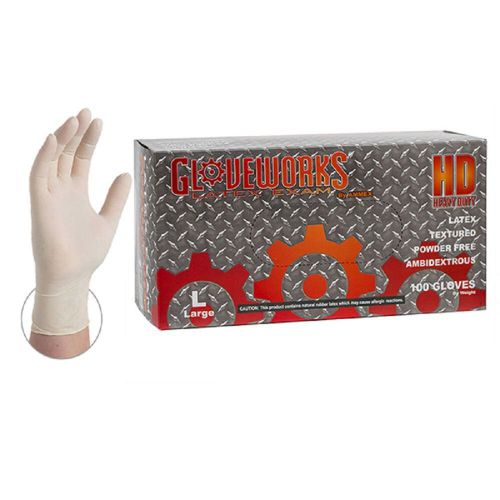 HD Latex Gloves M POWDER FREE Medium case Heavy Duty Medical, Mechanic 1000 ct