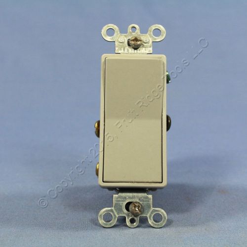 Leviton Gray COMMERCIAL DOUBLE POLE Decora Rocker Light Switch 15A Bulk 5692-2GY