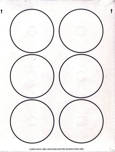 New 6-up mini cd dvd 3&#039; inch label sheet 600ct laser ink jet printer white 61599 for sale