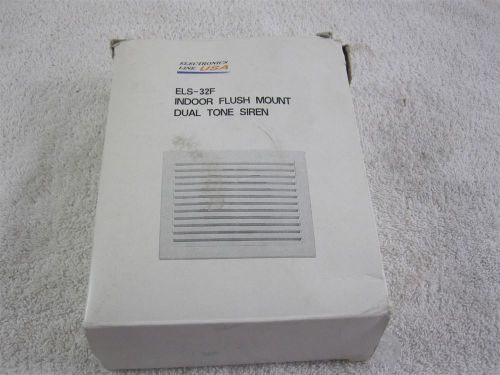 Electronics Line ELS-32F DUAL TONE SIREN INDOOR FLUSH MOUNT NEW ALARM