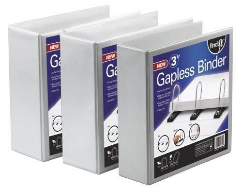 Find It Gapless Binder 4&#034; White (FT07030)