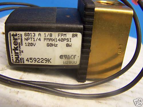 Burkert Valve 1/4&#034; 120V 140PSI 459229K