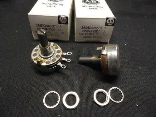 2PCS ALLEN BRADLEY 500 OHM LINEAR 2WATT AB POTS