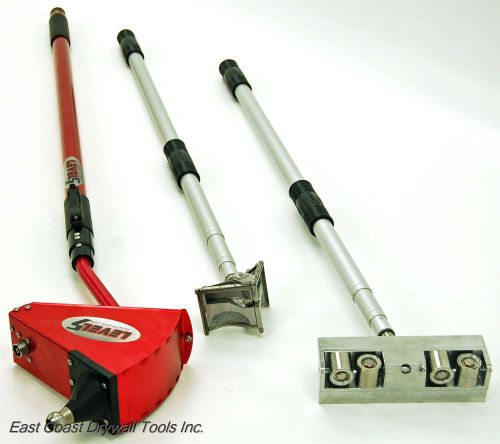 Level 5 Drywall 8&#034; anglebox roller 3&#034; head + Pro Twist Lock handle set xtra Long