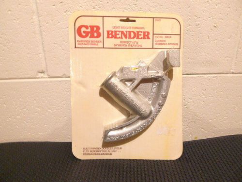 GB GARDNER BENDER 930-B   1/2&#034; THINWALL BENDER TOOL  PYREX DOUBLE LEVELS USA