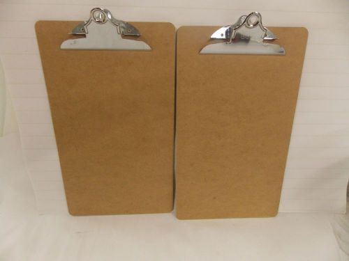 Oic Hardwood Clipboard - 1&#034; Clip Capacity - 8.50&#034; X 14&#034; 2CT