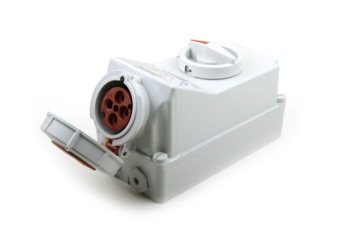 Mennekes typ 5792 wall mounted receptacle socket 400-440v/ip 67/3h/32a/3p+e for sale