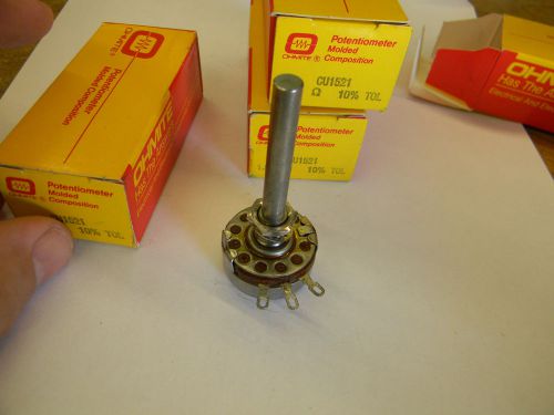 New* Ohmite Potentiometer CU1521 1.5K ohm 2W Long shaft   B4