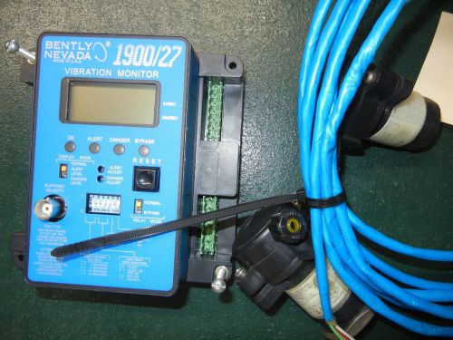 BENTLY NEVADA Single-channel,Vibration Monitor 1900/27-02-00 with 2 sensors