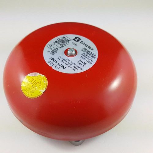 Simplex fire alarm 6&#034; bell surface mount 24 vdc 2901-9720 for sale