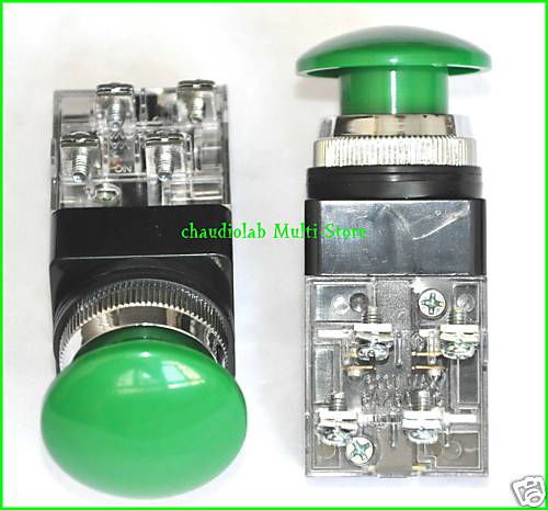 CNTO - One Momentary Green Mushroom Pushbutton Switch #467577