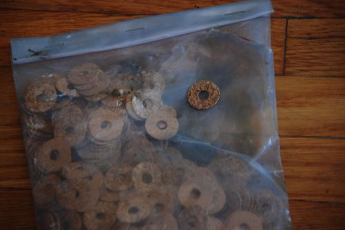 Cork Washer 0.25&#034; IDx0.75&#034; OD, 1/4&#034; hole by 3/4&#034; OD, 0.03&#034; 1/32&#034; thick, QTY: 25