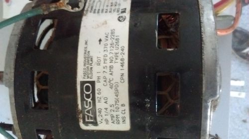 Fasco Blower Motor Model U26B1, 240V, 60Hz, 1075 RPM, 2.5 amp, 1/4 HP  7126-2285